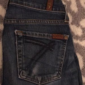 size 24 seven for all mankind boot cut jeans
